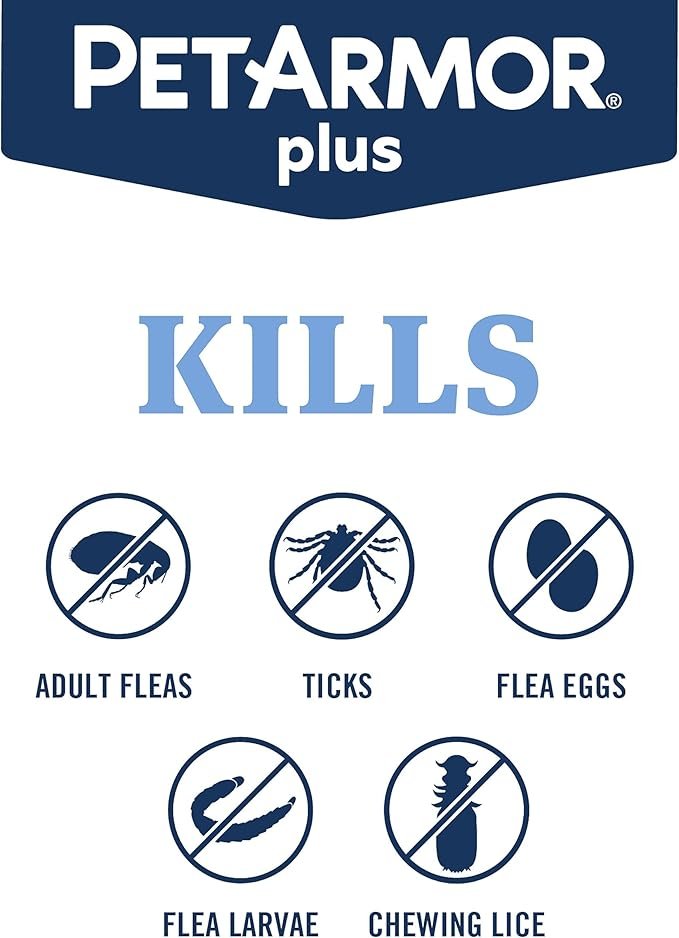 1 PetArmor Plus Flea & Tick Prevention for Cats Over 1.5 lbs, Waterproof Topical, Fast Acting & Long Lasting, Compare to Leading Brand, 3 Doses