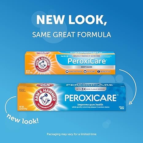 1 Arm & Hammer Peroxicare Toothpaste, Minty Clean, Enhances Gum Health, 6.0oz (4-Pack)