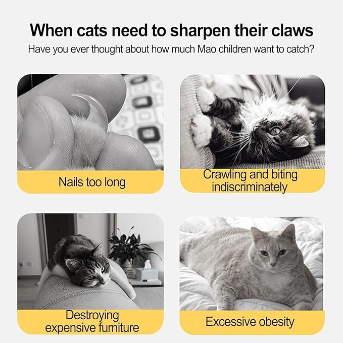3 Sisal Cat Scratching Board - Wall Mounted Cat Scratcher - Couch Protector Perfect for Releasing Scratching Urges - for Pet Owners