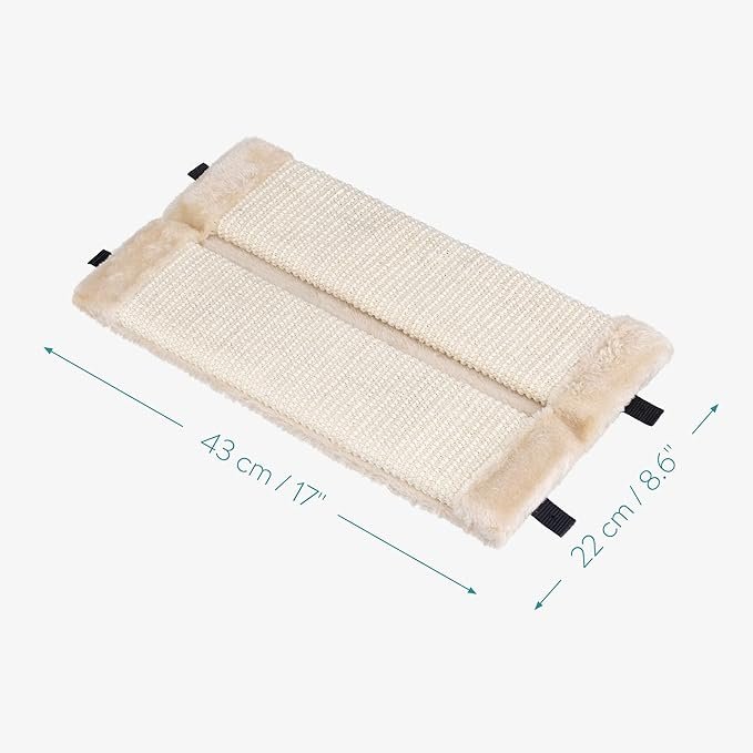 4 Navaris Corner Wall Cat Scratcher (Set of 2) - Wall Mounted Sisal Scratching Pad for Cats - Vertical Corner Mount Scratch Panel Protector for Walls