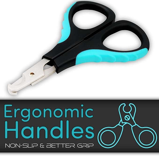 1 Cat Nail Clippers by H&H Pets - Razor Sharp Stainless Steel Blades Sturdy Non Slip Handles - Cats & Small Animal Accessories Professional at Home Grooming