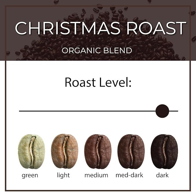 3 The Bean Organic Coffee Company Christmas Roast, Dark Roast, Whole Bean Coffee, 5-Pound Bag
