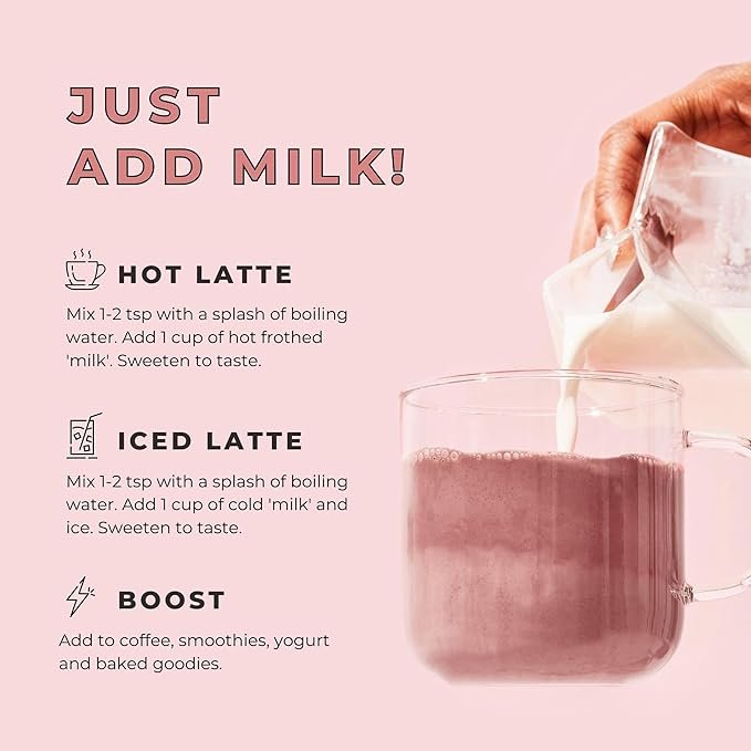 5 Blume Birthday Cake Latte Powder |Vegan & Gluten Free with Maca, Beetroot, Cinnamon & Coconut Milk | Add to Iced Coffee, Smoothies, or Baked Goods - 21 Servings (100 g)