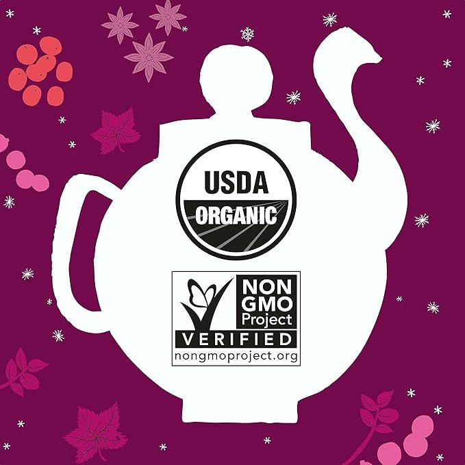 5 Clipper Tea, Winter Spiced Berry, Organic Tea with Cinnamon, Licorice Root, and Hibiscus, Plant Based Herbal Tea, Caffeine Free British Tea, 6 Pack, 120 Unbleached Tea Bags