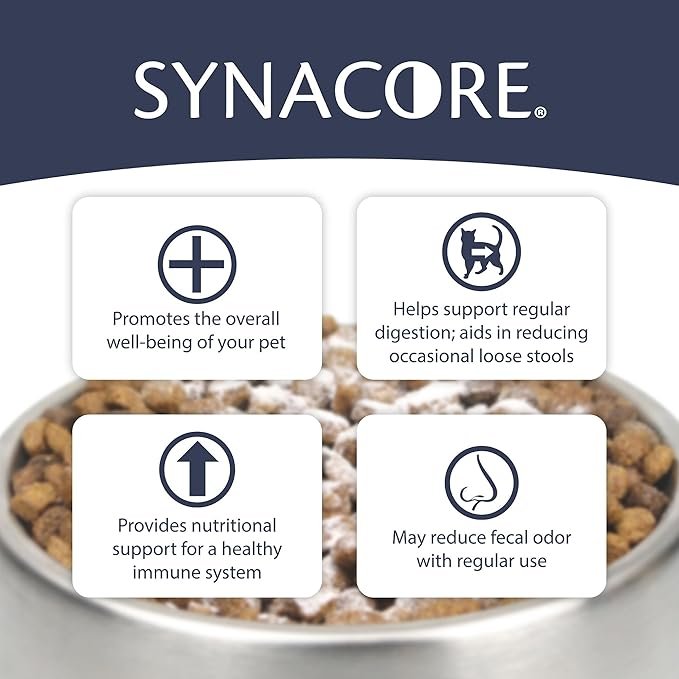 2 Van Beek Natural Science Synacore Feline - All Natural Formula to Provide Immune Support for Cats & Help Maintain Digestive Health - Probiotics and Vitamins for Cats - Pet Products - (30 Count)