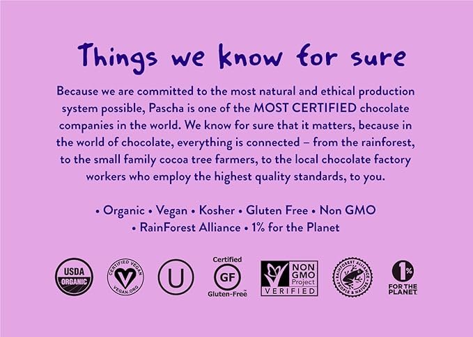 5 Pascha Organic Unsweetened Dark Chocolate Baking Chips 100% Cacao, UTZ, Gluten Free, Non GMO, No Added Sugar, 8.8 Ounce (Pack of 6)