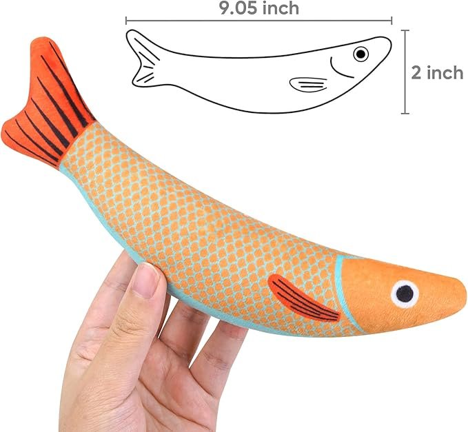 2 Catnip Toy, 3PCS Cat Chew Toys, Bite Resistant Catnip Toys with Bell Inside, Plush Cartoon Kitten Teething Interactive Toy for Cats