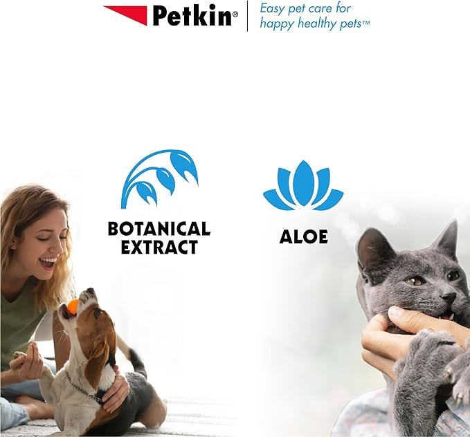 3 Petkin Kitty Eye Wipes, 40 Moist Wipes - Gentle Eye Cleaning Wipes Remove Dirt, Discharge, & Tear Stains - Safe, Convenient, Easy to Use Pet Wipes for Cats & Kittens - Ideal for Home or Travel