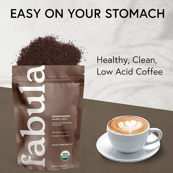 4 Fabula Coffee Variety Pack - Light, Medium, Dark, Freshly Grounded - 3 bags (12 oz. each)