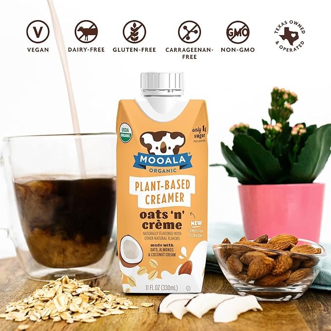 1 Mooala - Plant-Based Creamer, Organic Oats 'N' Crème, 11 oz. (Pack of 4)