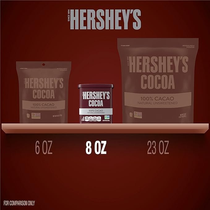 3 8 oz HERSHEY'S Cocoa Container