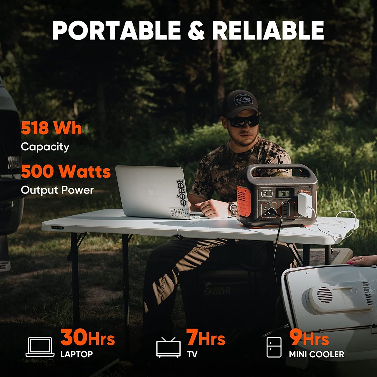 3 Renamed: Explorer 500 Portable Power Station by Jackery, 518Wh Lithium Battery Pack for Outdoor Activities and Travel, with 110V/500W AC Outlet (Solar Panel Not Included)