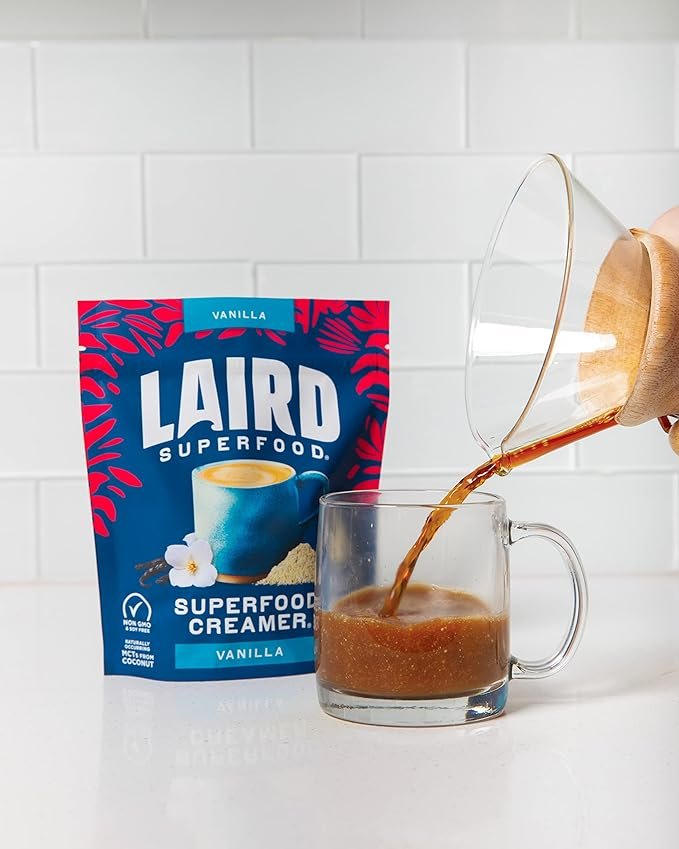 2 Laird Superfood Vanilla Coconut Coffee Creamer - 16 oz. Bag