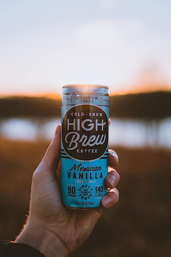 5 High Brew Coffee, Cold Brew, Mexican Vanilla, 8 Fl Oz (Pack of 12)
