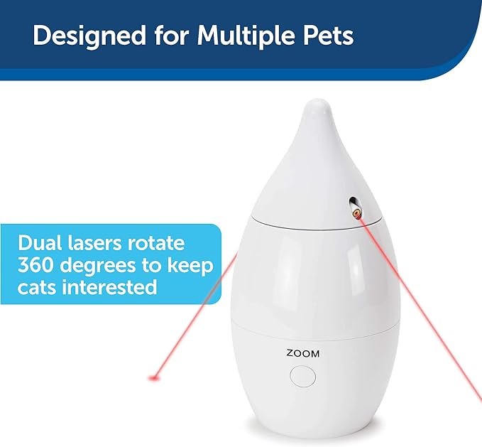 1 PetSafe Zoom - Automatic Cat Laser Toy - Interactive - Relieves Anxiety & Boredom - Multiple Lasers Perfect for Multi-Cat Households - Hands-Free Play - Auto Shutoff Prevents Overstimulation