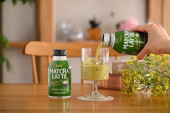 2 UCC Matcha Latte - Uji Matcha Milk Coffee, Japanese Import, 8.79 oz (Pack of 24)