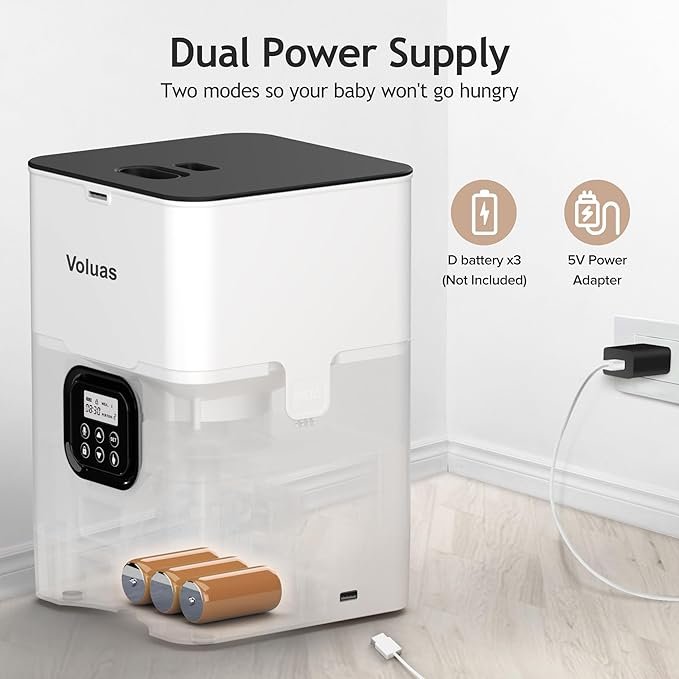 3 VOLUAS Automatic Cat Feeders - Timed Pet Feeder for Cats and Dogs with Dry Food Dispenser, Desiccant Bag, Programmable Portion Control, 4 Daily Meals, 10s Voice Recorder