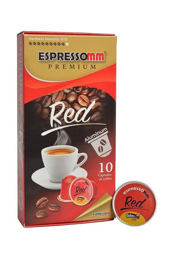 1 Espresso Capsules for Nespresso Original Machines, 10 Capsules, Assorted Coffee Flavors, Single-serve Aluminum Pods (Red, 1 Pack (10 Count))