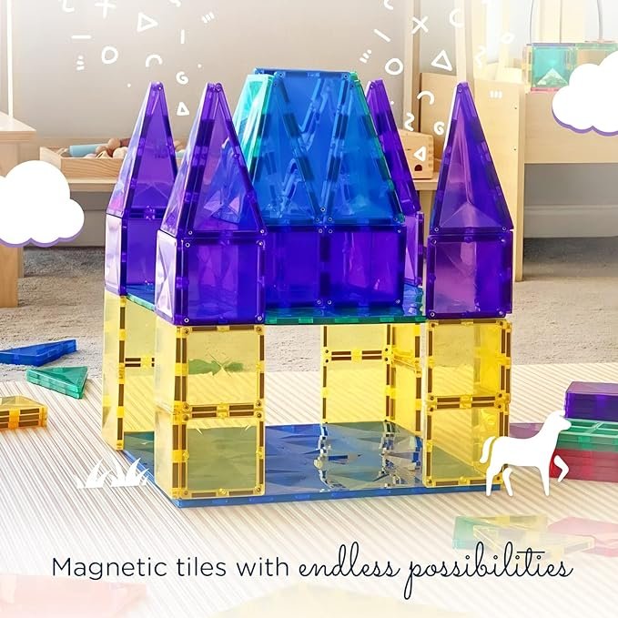 2 Connetix - Magnetic Building Tiles - Educational Toy for Children - Powerful and Creative Play - Set of 2 Foundation Plates