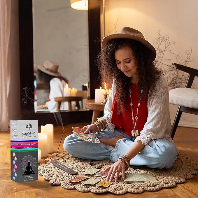 1 Premium 5 Elements Incense Sticks| for Meditation, Yoga, Rituals, Aromatherapy, Energy Cleansing| Wooden Incense Holder| 20 Sticks x 7 Variety Pack, Last 60 Min. Each