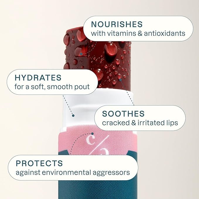 3 Cliganic Tinted Lip Balm - Non-GMO, 4 Colors - Enriched with Vitamin E, Cruelty Free (Packaging May Vary)