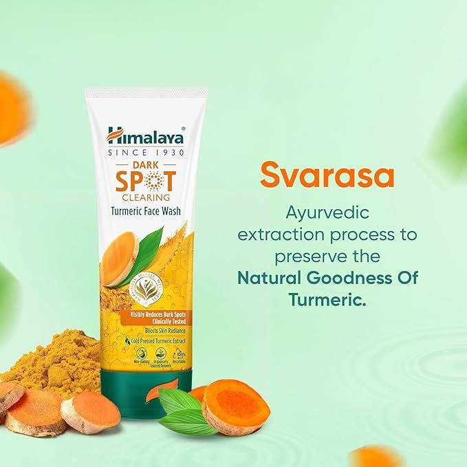 4 himala'ya Dark Spot Clearing Turmeric Face Wash | Reduce dark spots in 7 days | Organically sourced & Cold-pressed turmeric | 100ml
