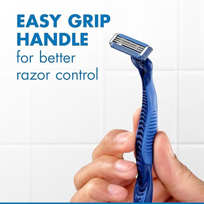 4 Comfort Glide Men's Disposable Razors, 8-Pack, Gentle Lubrastrip for Smooth Shaving Experience