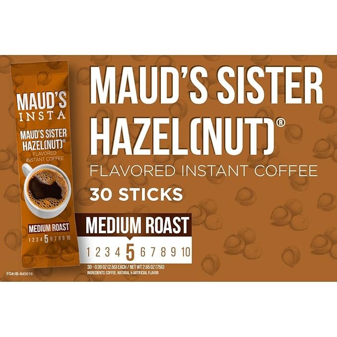 2 Sweet Hazelnut Coffee (Sister Hazelnut), 26ct. Solar Energy Produced Hazelnut Flavored Instant Coffee Stick Packs, 100% Arabica Flavored Coffee California Roasted, Hot or Iced Coffee

Renamed Product: Solar Burst Hazelnut Delight Coffee, 26ct. Instant Coffee Sticks