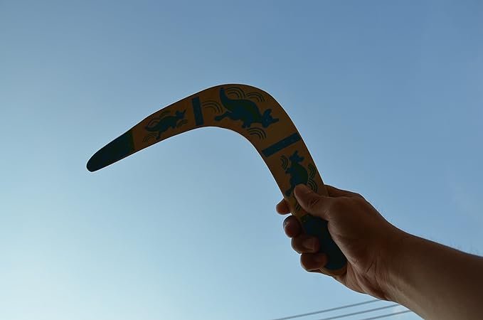 4 Australian Style Kangaroo Maneuver Boomerang - Blue