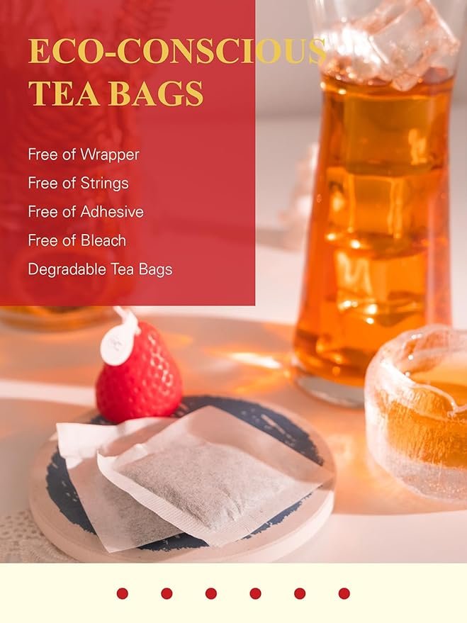 4 GLDNT Organic Black Tea Bags, Natural Organic Black Tea, Smooth & Mellow Flavor, Caffeinated, Hot & Iced Tea, 100 Count