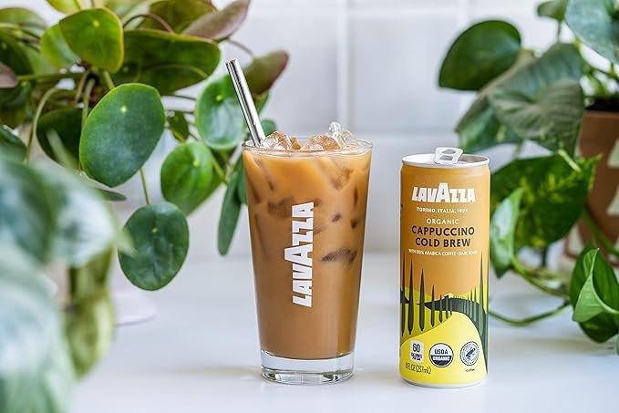 2 Organic Cappuccino Cold Brew Coffee by Lavazza - (8 fl oz - Pack of 4)