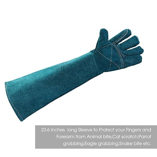 2 Animal Handling Gloves Bite Proof Multipurpose Pet Glove for Trips to Vet Grooming Puncture Proof Training Anti-Bite Scratch for Cat Dog Snake Falcon Grabbing Reptile