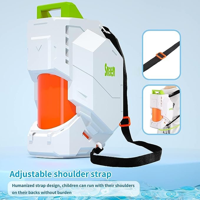 1 SNAEN Aqua Shooter with 2.5L Large Capacity Backpack Reservoir Featuring Adjustable Straps, Shooting Range of 30 Feet, Fun Outdoor Toy for Summer Activities, Suitable for Boys and Girls Ages 3 and Up