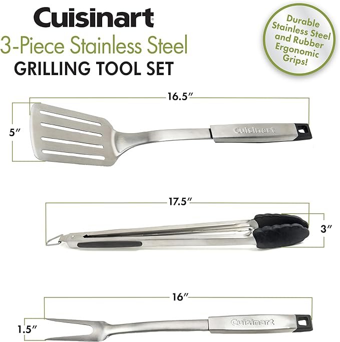 5 Cuisinart Aluminum BBQ Tool Carrying Case, Premium Grilling Set, 20-Piece Collection