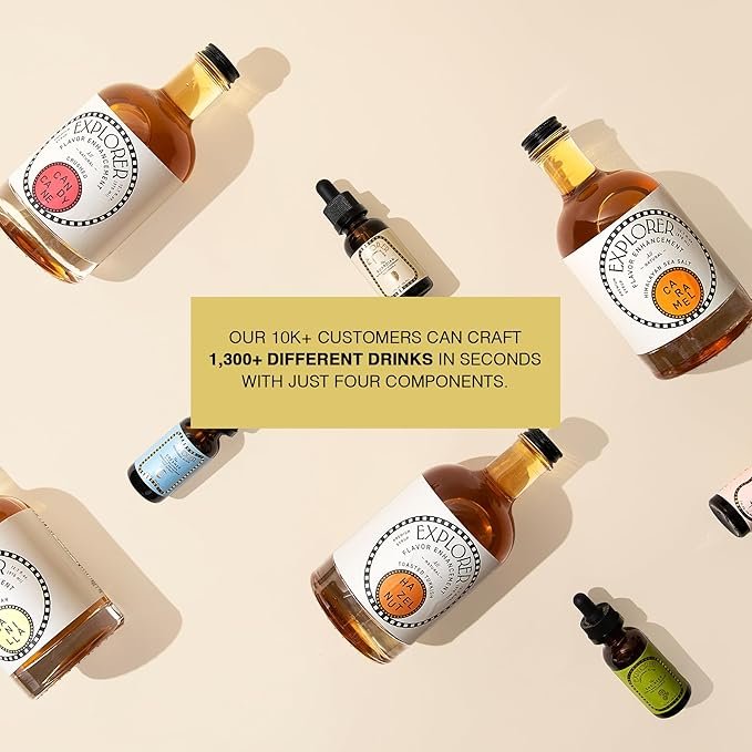 5 Premium Hazelnut Coffee Syrup Elixir | Flavor Booster for Cocktails, Shakes, and Mix Drinks | 12.7 oz | Yields 30 Servings