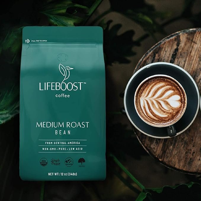 1 Lifeboost Coffee 3 Pack Medium Roast Whole Bean Coffee - Low Acid Single Origin USDA Organic Coffee - Non-GMO Whole Beans Coffee Third Party Tested For Mycotoxins & Pesticides - 12 Ounces