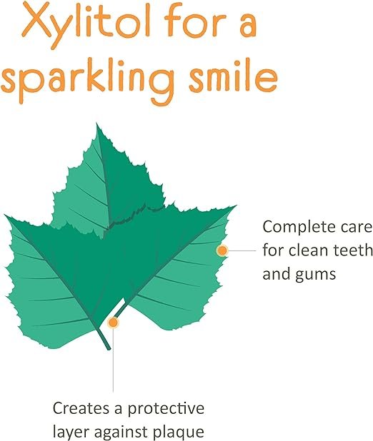 3 Himalaya Botanique Kids Toothpaste, Orange Flavor to Reduce Plaque and Keep Kids Brushing Longer, Fluoride Free, 4 oz