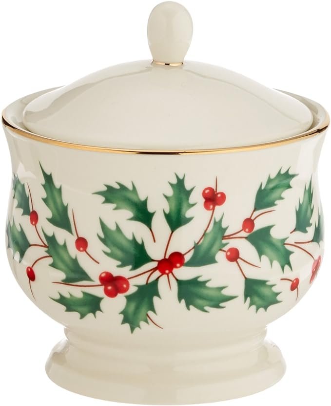 4 Holiday Porcelain Sugar & Creamer Set by Lenox