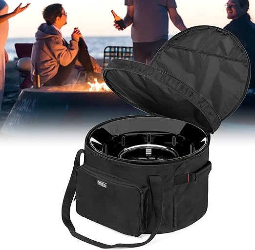 4 Black Carry Bag for Outland Firebowl 893 870 823 Propane Gas Fire Pit, Ideal for RV Travel & Camping, Patented Double-layer Design