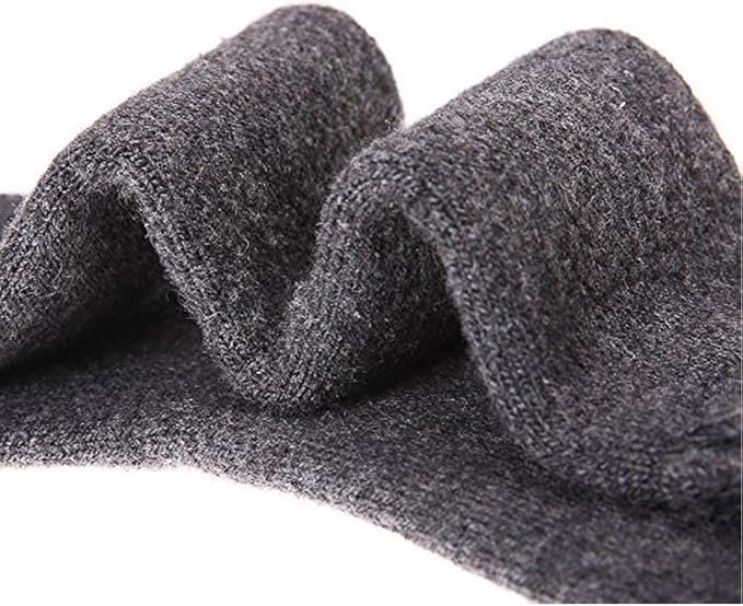 2 Winter Wool Crew Socks for Men - Cozy and Insulating Thick Socks (Bundle of 3/5), Assorted Colors, Fits Shoe Sizes 7-12