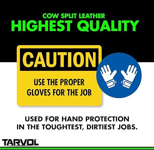 1 Premium Leather Work Gloves - Durable Split Leather Construction - Sturdy Protective Gloves for Industrial Use - Unisex Fit - Versatile for All Weather Conditions - Ideal for Mechanics, Welders, Gardeners, Drivers, and various tasks.