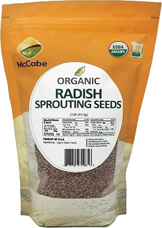 1 McCabe Organic Radish Sprouting Seeds, 1-pound