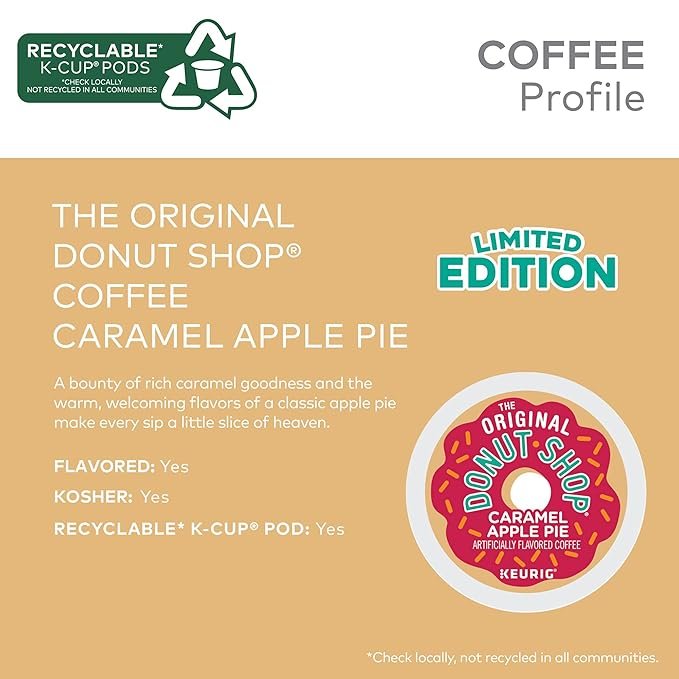 3 The Classic Coffee Shop Blend, Keurig K-Cup Pod, Mild Roast, Autumn-inspired Delight, 12 Count