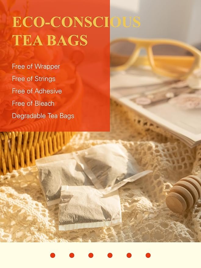 4 GLDNT Organic Lapsang Souchong Tea Bags, Organic Smoked Black Tea, Caffeinated, Full-Bodied Taste, Hot & Iced Tea, 50 Count