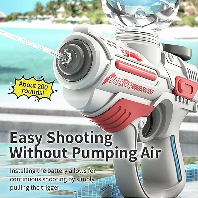 1 Blue Electric Water Gun for Kids, Perfect Outdoor Beach and Swimming Pool Toy