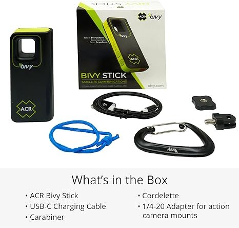 4 Bivy Link Communicator - Worldwide Two-Way SMS Text Messaging, GPS Tracking, Mapping, Emergency SOS, Weather Updates, & Location Sharing - App for Android & iOS