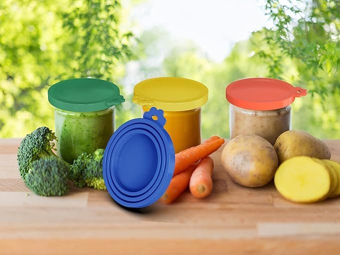 4 WANBAO Food Can Lids Pet Can Covers 6 Pcs for All Standard Size Dog and Cat Food Can Lids
