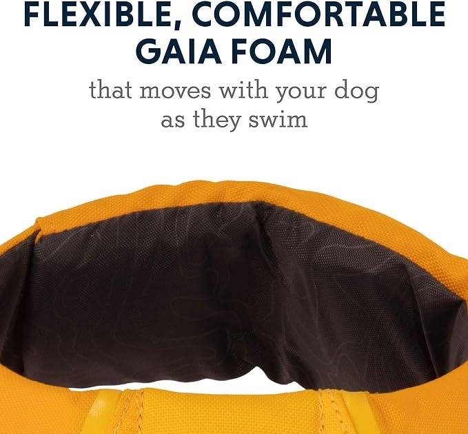 1 Pet Safety Floatation Vest, Orange Wave Design, Size XXS
