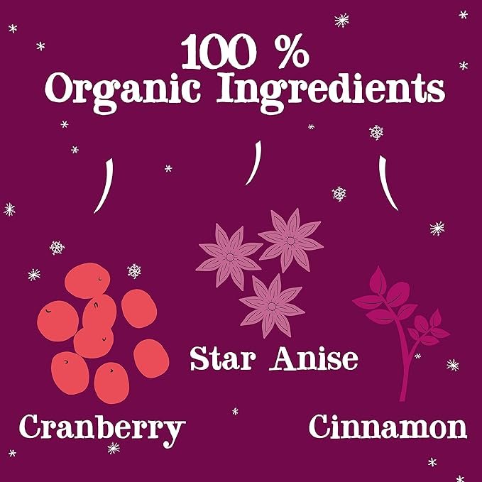 2 Clipper Tea, Winter Spiced Berry, Organic Tea with Cinnamon, Licorice Root, and Hibiscus, Plant Based Herbal Tea, Caffeine Free British Tea, 6 Pack, 120 Unbleached Tea Bags