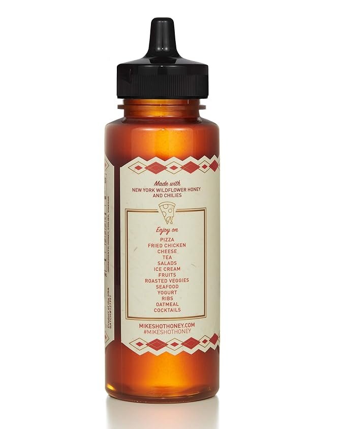 1 Mike's Honey Fire, 12 oz Squeeze Bottle (1 Pack), Zesty Honey, Balanced Sweetness & Spiciness, Pure Honey, Long Shelf Life, Free from Gluten & Paleo-friendly.